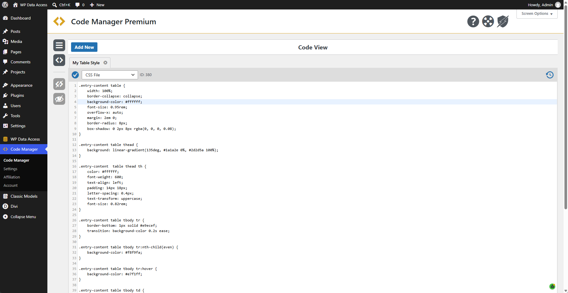 Code Manager - CSS File